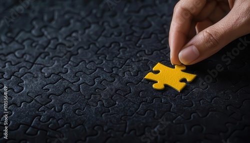 Hands placing the final puzzle piece, symbolizing the resolution of a tough decision