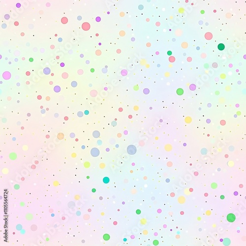 Pastel Rainbow Circles Background Pattern