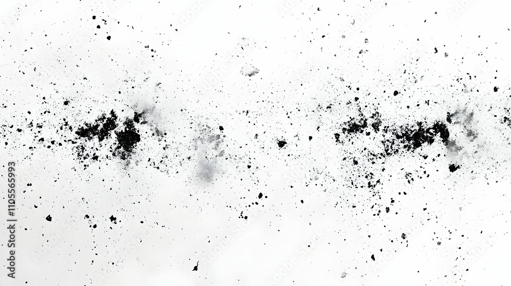 Abstract Black Splashes Scattered on White Background: Grunge Texture Design Elements Abstract Black Splashes Scattered on White Background: Grunge Texture Design Elements