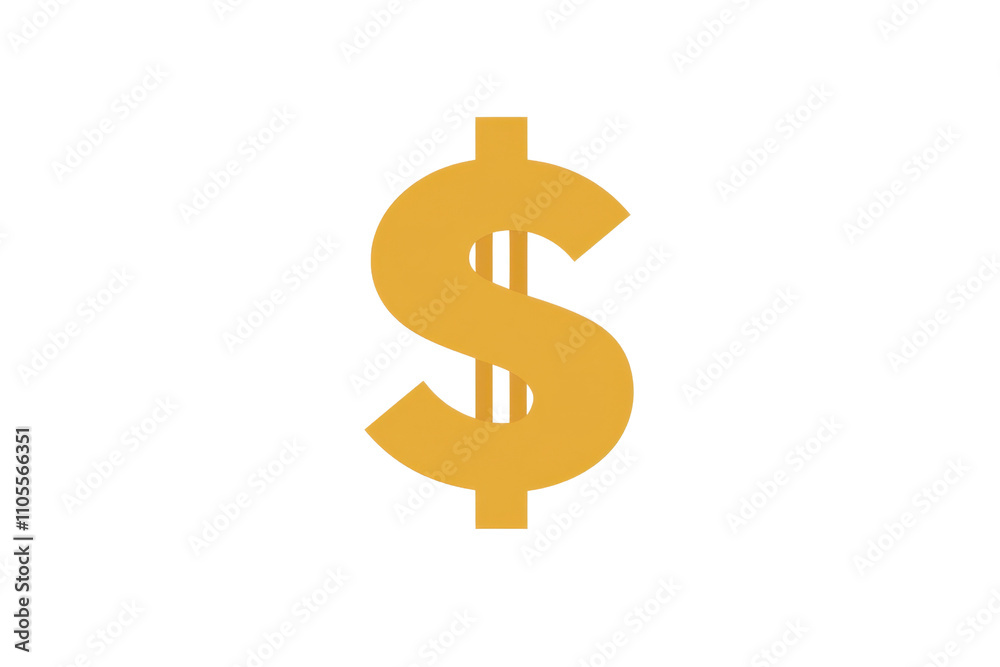 A bold dollar sign symbolizing finance and wealth. A bold dollar sign symbolizing finance and wealth.