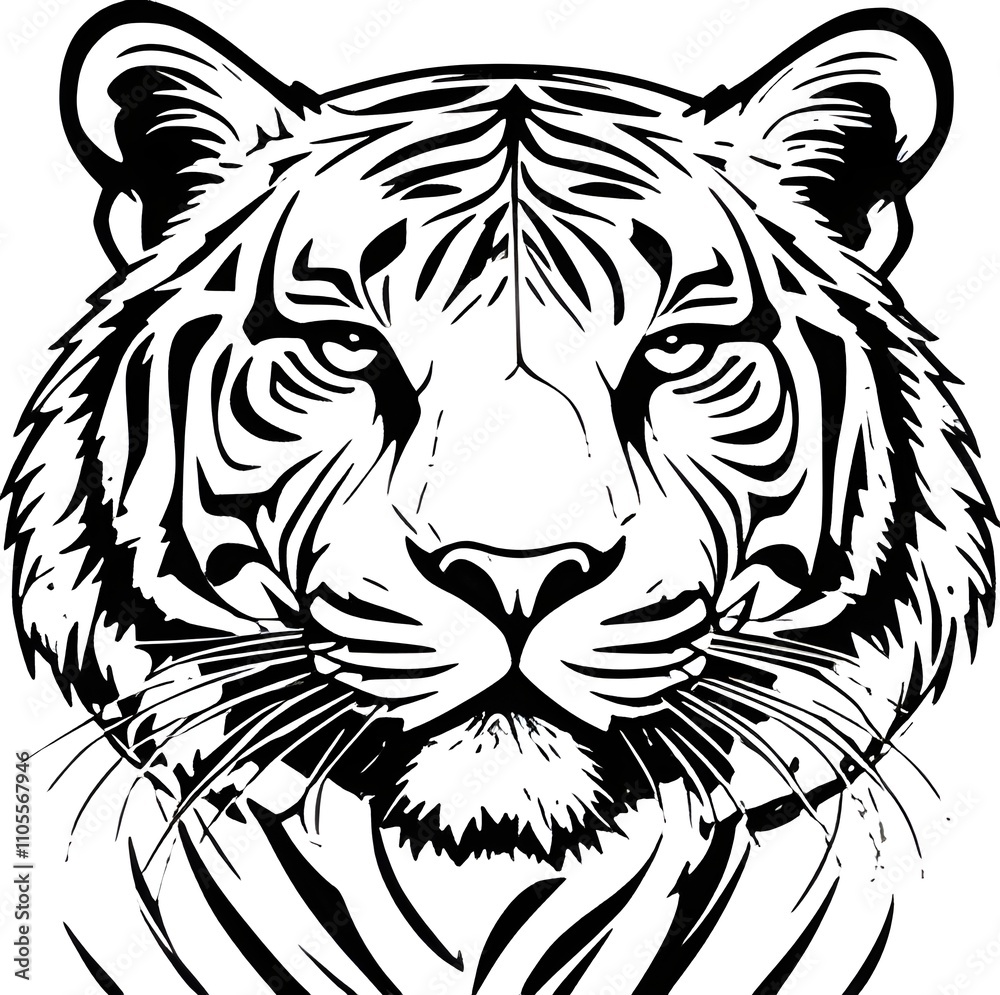 A Tiger Outline Background A Tiger Outline Background