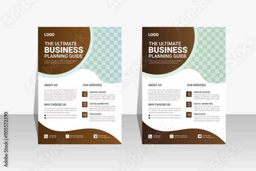 Modern Corporate professional business flyer vector template design set