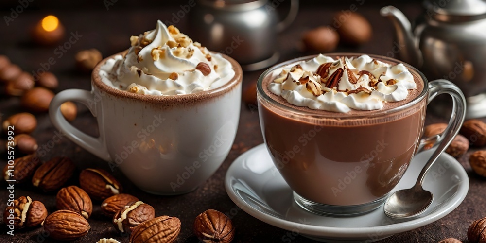 cup of coffee and chocolate cookies cup of coffee and chocolate cookies