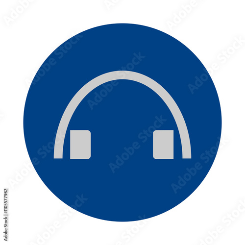 Audio Headset Icon for Tech and Entertainment