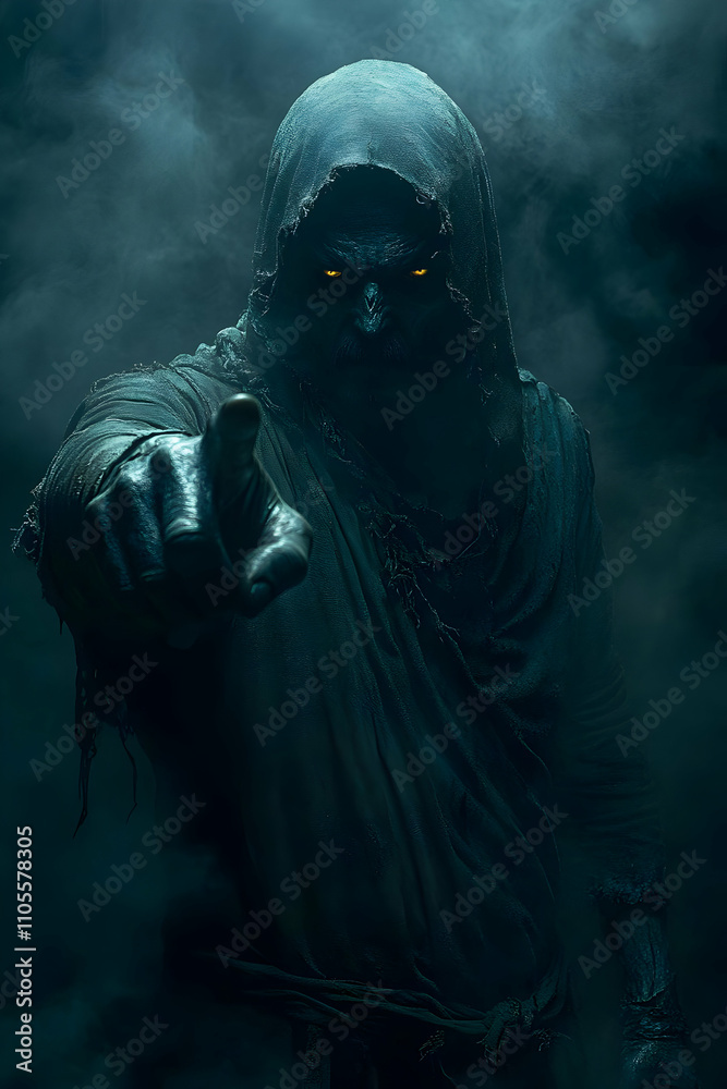 Dark Hooded Figure Illustration Dark Hooded Figure Illustration