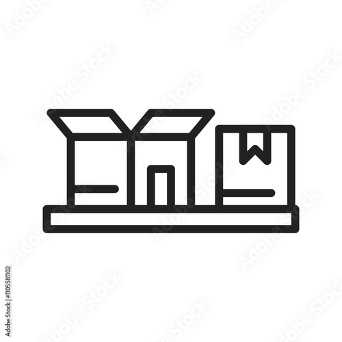 Cardboards Icon vector image. Suitable for use on web apps, mobile apps, and print media.