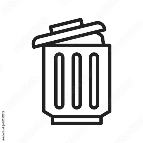 Garbage Icon vector image. Suitable for use on web apps, mobile apps, and print media.