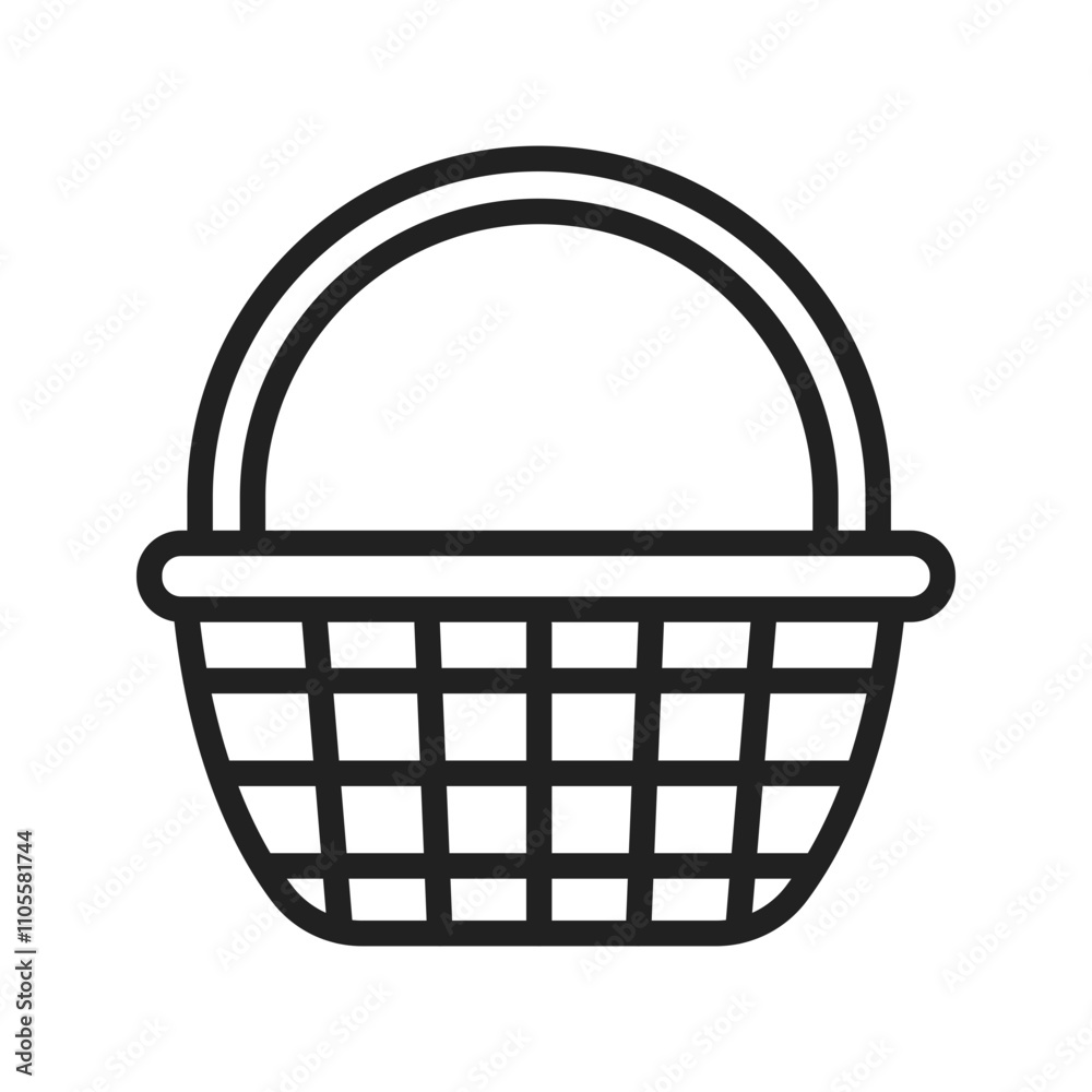 Basket Icon vector image. Suitable for use on web apps, mobile apps, and print media. Basket Icon vector image. Suitable for use on web apps, mobile apps, and print media.
