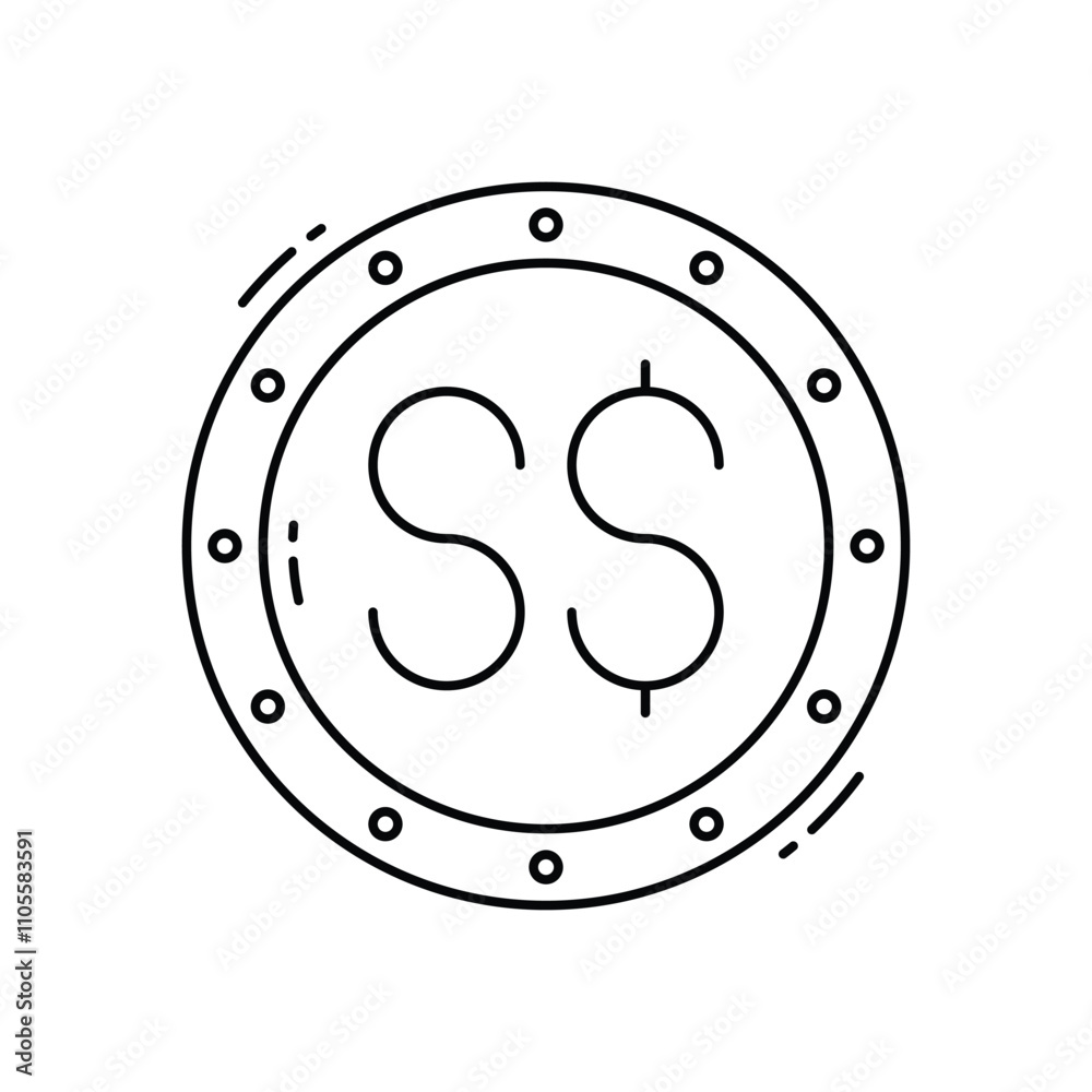 Singaporean dollar vector icon Singaporean dollar vector icon