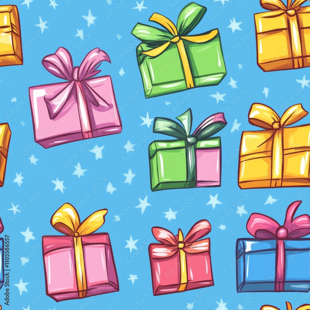 Colorful Gift Boxes Pattern Design Colorful Gift Boxes Pattern Design