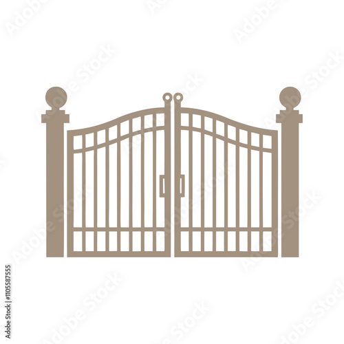 Minimalist Gate Vector Illustration for Design Projects