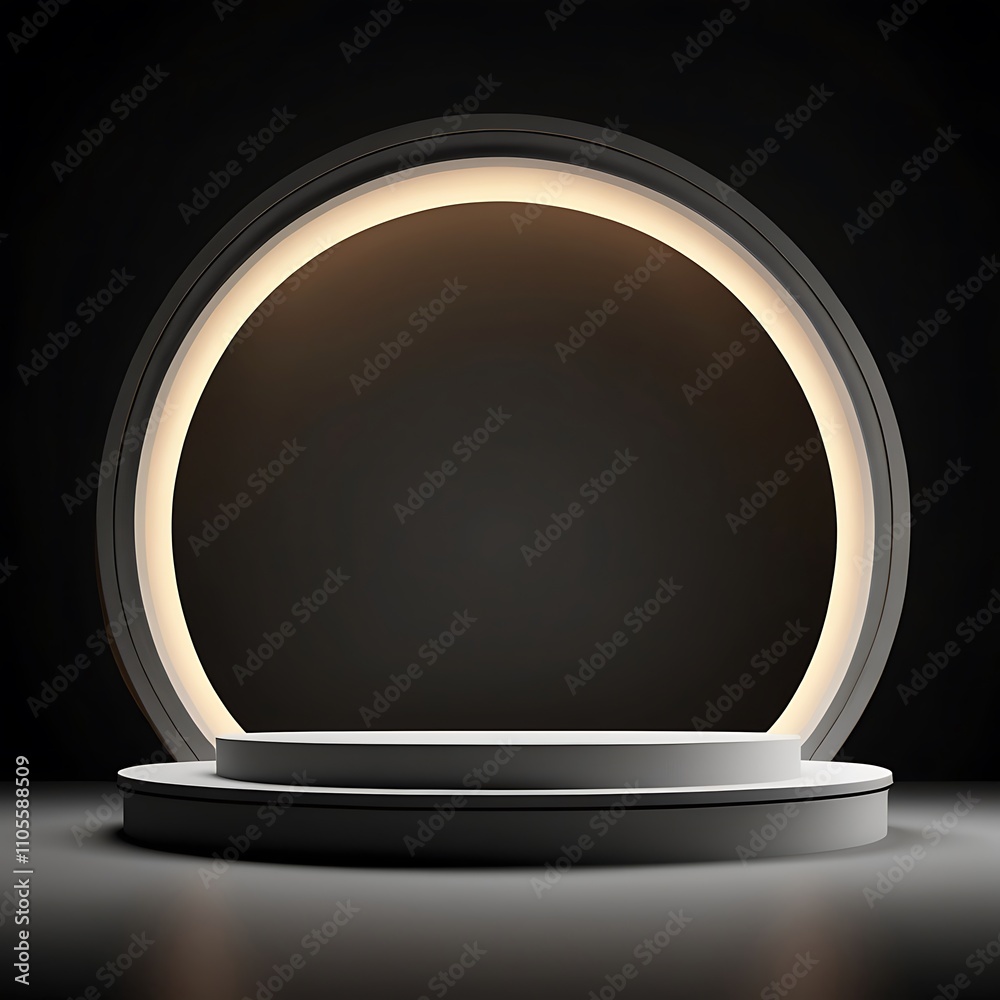 3d podium background neon light design 3d podium background neon light design