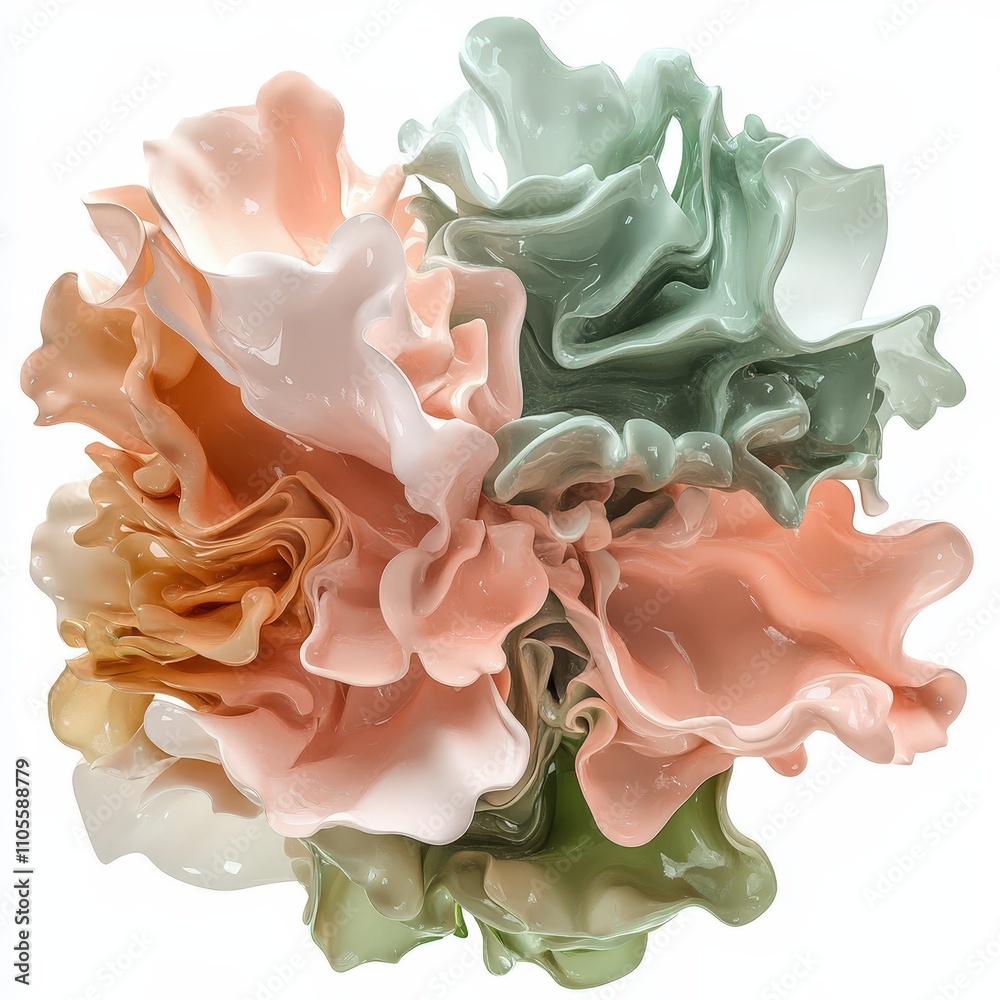 Vivid splash explosion of gold,dusty blue, blush, soft tan paints on a white background Vivid splash explosion of gold,dusty blue, blush, soft tan paints on a white background