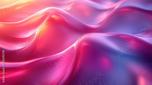 Abstract 3D ribbons with glowing radiant highlights, layered depth, and smooth transitions