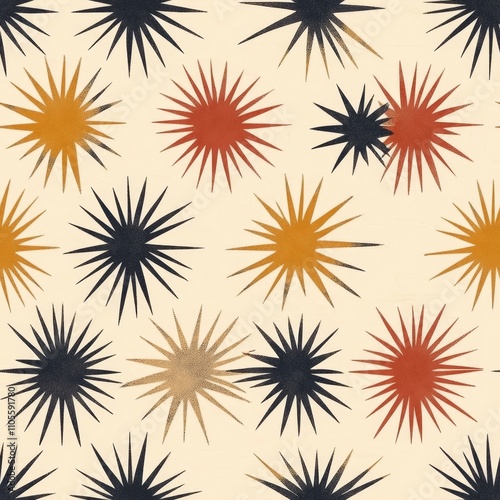 Abstract Starburst Pattern Graphic Design