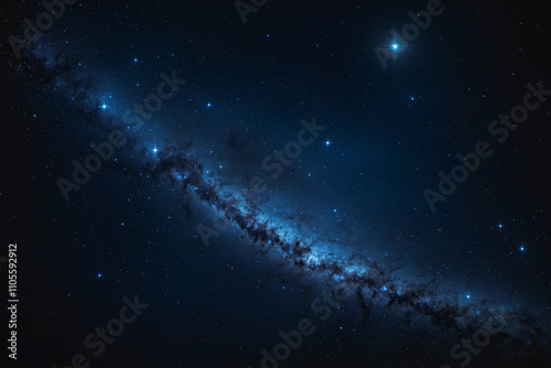 Abstract starscapes with a gradient of dark blue to black, filled with light specks