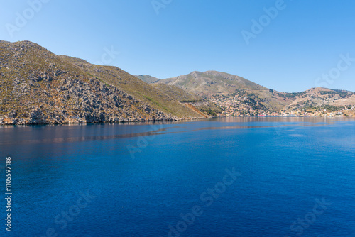 Obraz na płótnie Symi island. Scenic landscape of Greek island. Dodecan w salonie