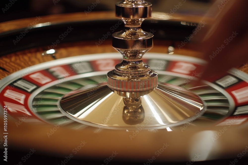 A close-up shot of a roulette wheel spinning in a casino, capturing the vibrant colors and movement of the game. Ideal for illustrating the excitement of gambling. A close-up shot of a roulette wheel spinning in a casino, capturing the vibrant colors and movement of the game. Ideal for illustrating the excitement of gambling.