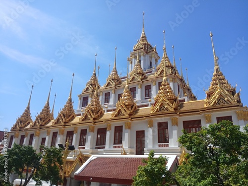 metal caltle, Loha Prasat in Wat Ratchanatdaram, Temple in Bangkok, Thailand photo