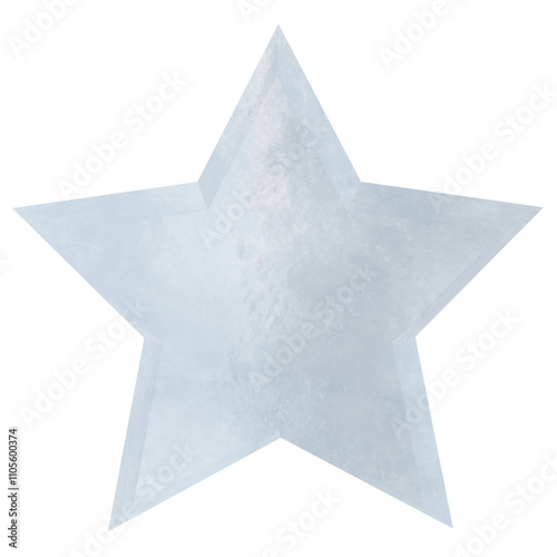 A star made of ice on a transparent background