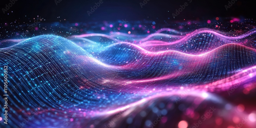a digital wave made of lines of energy equaly liquid a digital wave made of lines of energy equaly liquid