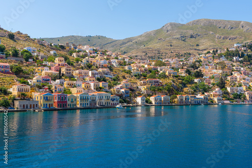 Symi island. Scenic landscape of Greek island. Dodecan photo