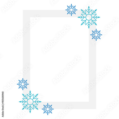 Polaroid with Snowflakes