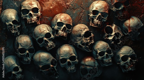 Skulls background image