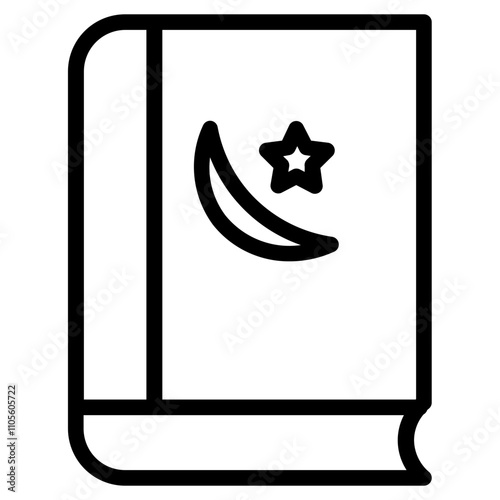Book Koran Antique Line Icon