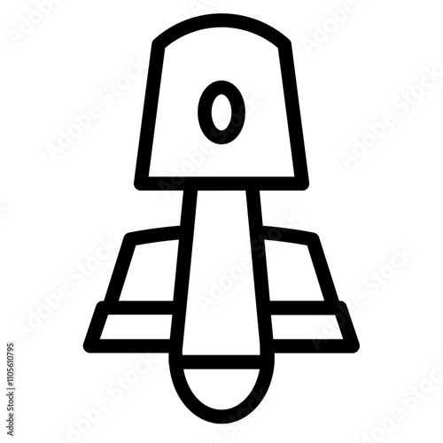 Astronomy Liftoff Space Line Icon