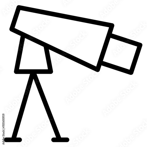 Discover Science Telescope Line Icon