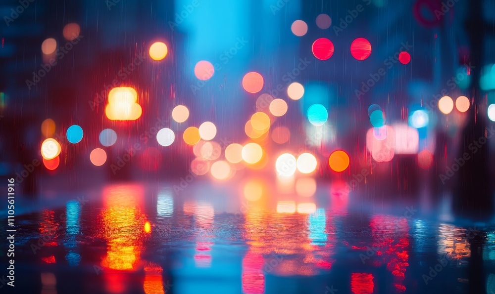 Neon Lights Urban Background, Generative AI Neon Lights Urban Background, Generative AI