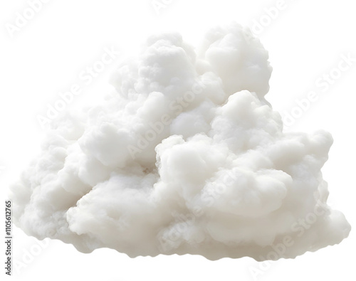 Cloud on isolated white background.
