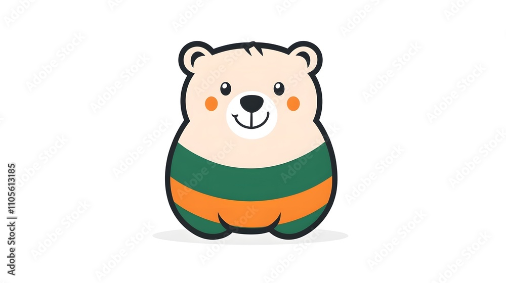 Naklejka premium Logo, a vector graphic of a bear mascot team