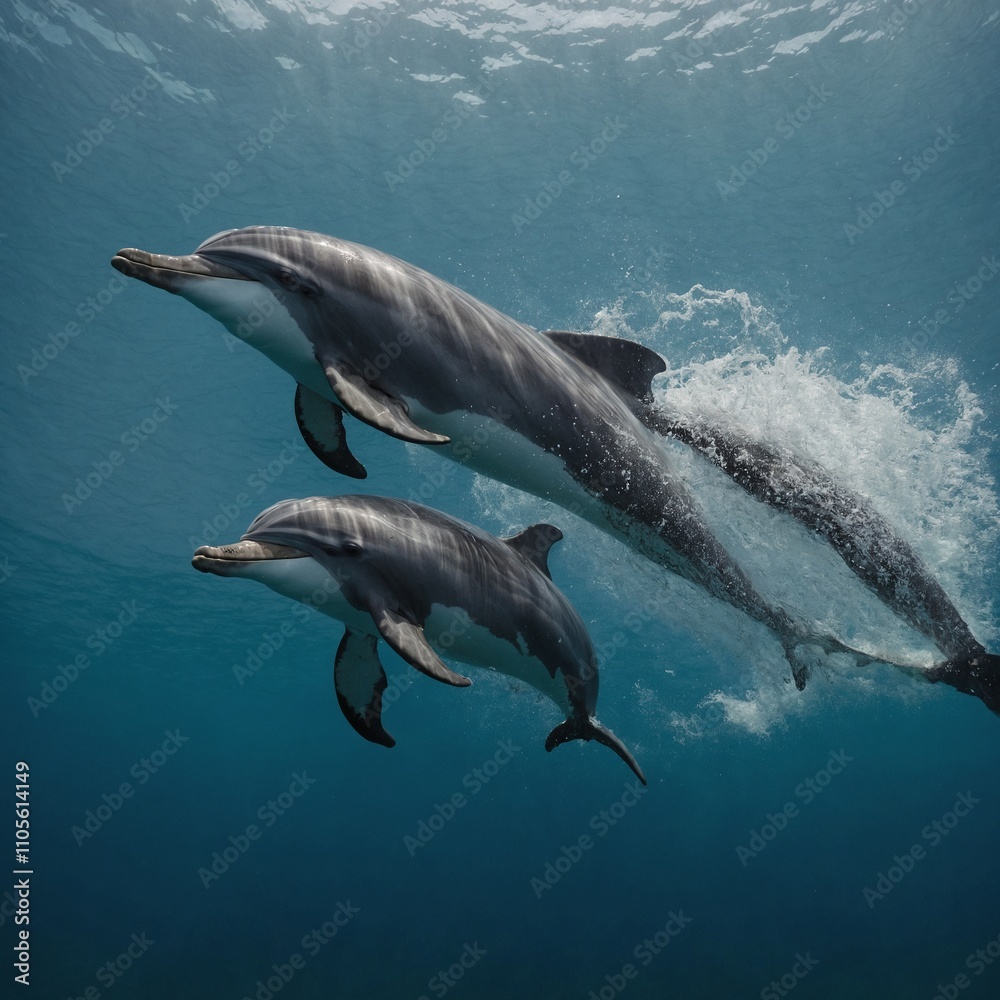 Fototapeta premium Imagine you are a dolphin. Write a diary entry about a day in your life.