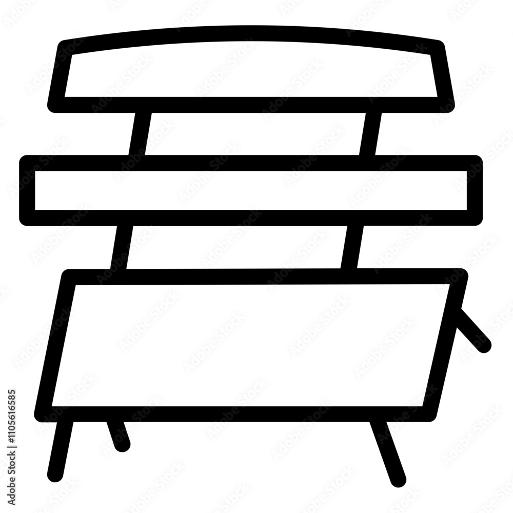 Bench Chair City Line Icon Bench Chair City Line Icon