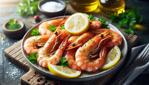 grilled shrimp with lemon