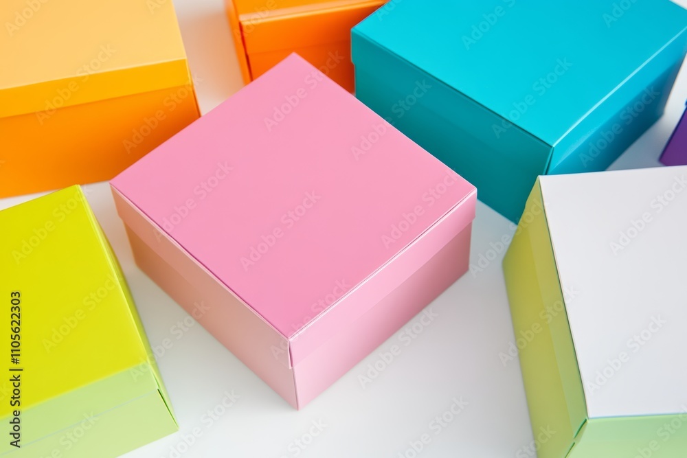Solid color boxes with raw style Solid color boxes with raw style