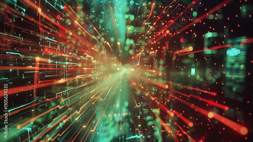Computer technology background. network visual connection