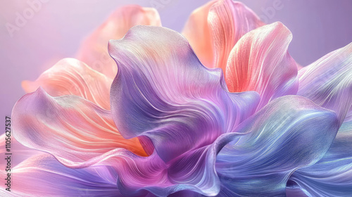 Abstract pink petal line art wallpaper background