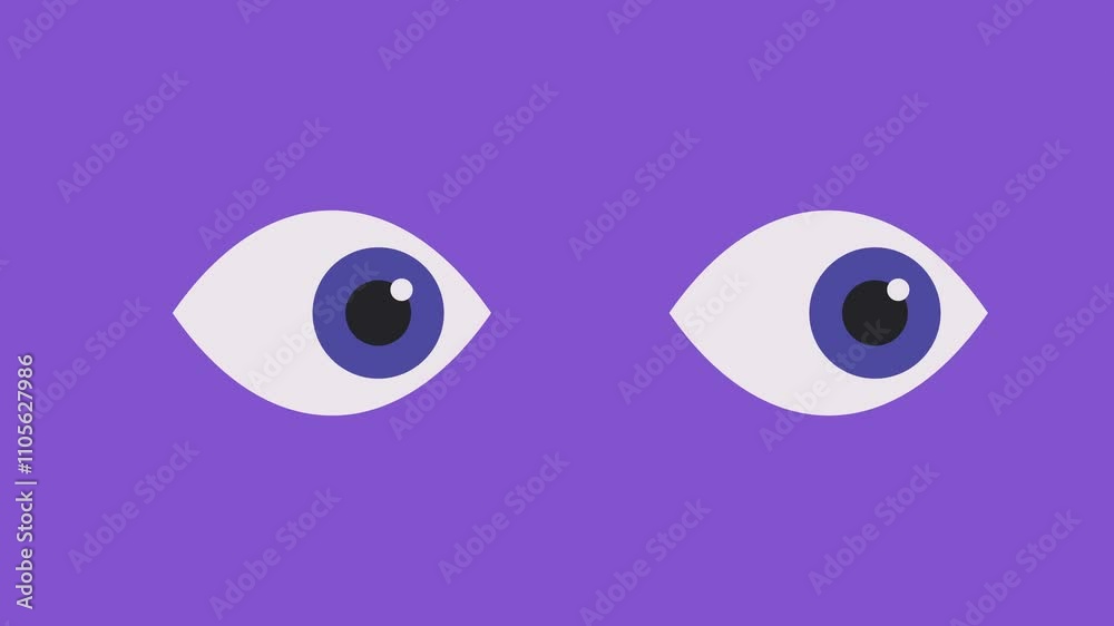 Eyes looking in different directions. Loopable 2d animation video. Eyes looking in different directions. Loopable 2d animation video.