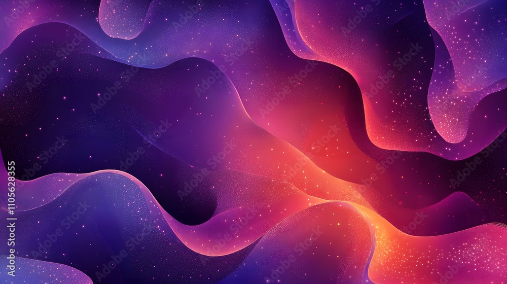 Obraz premium Dreamy abstract purple mist forming fluid shapes ill AI generated illustration