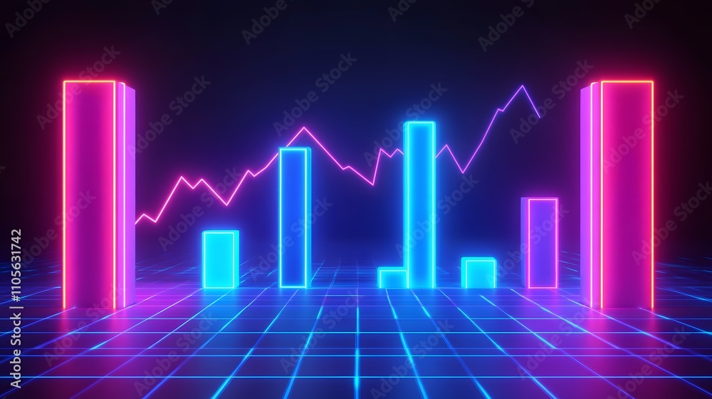 Abstract financial technology concept featuring g AI generated illustration Abstract financial technology concept featuring g AI generated illustration