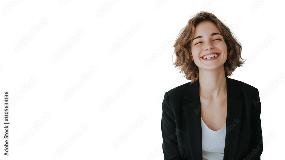 woman in professional attire,hands raised and cheering for victory ,copy space,web banner. woman in professional attire,hands raised and cheering for victory ,copy space,web banner.