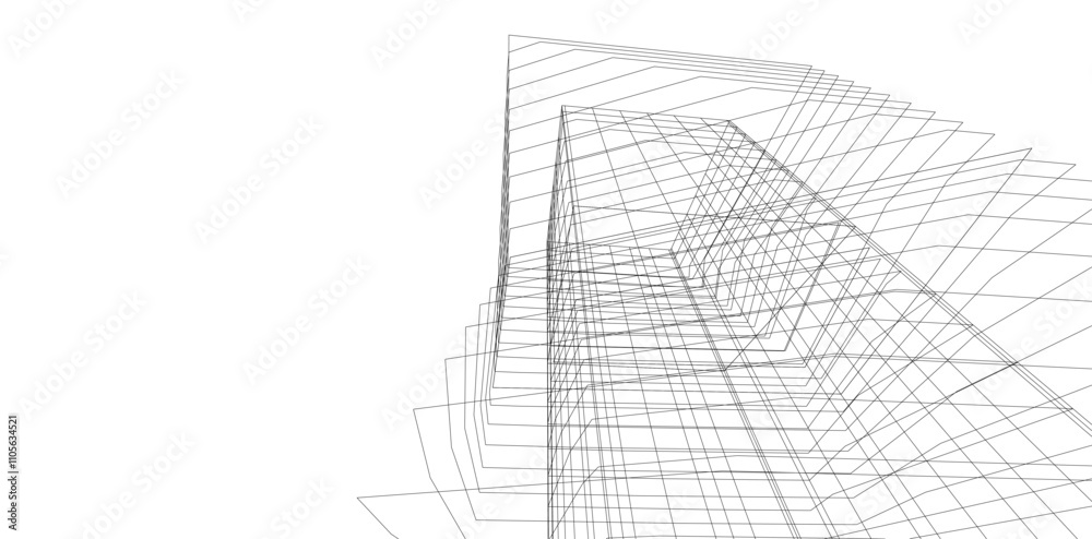 abstract architecture vector 3d illustration abstract architecture vector 3d illustration