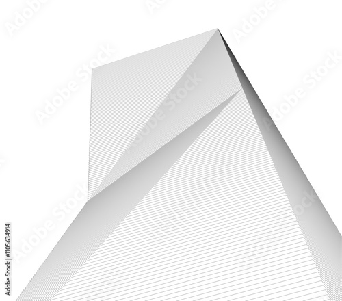 abstract architecture vector 3d illustration