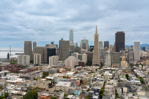 Transamerica Pyramid and city, San Francisco, California, United States of America, North America