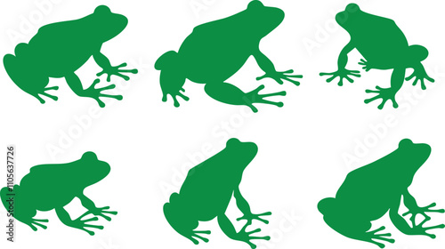 Stylish Frog Vector Silhouette Design