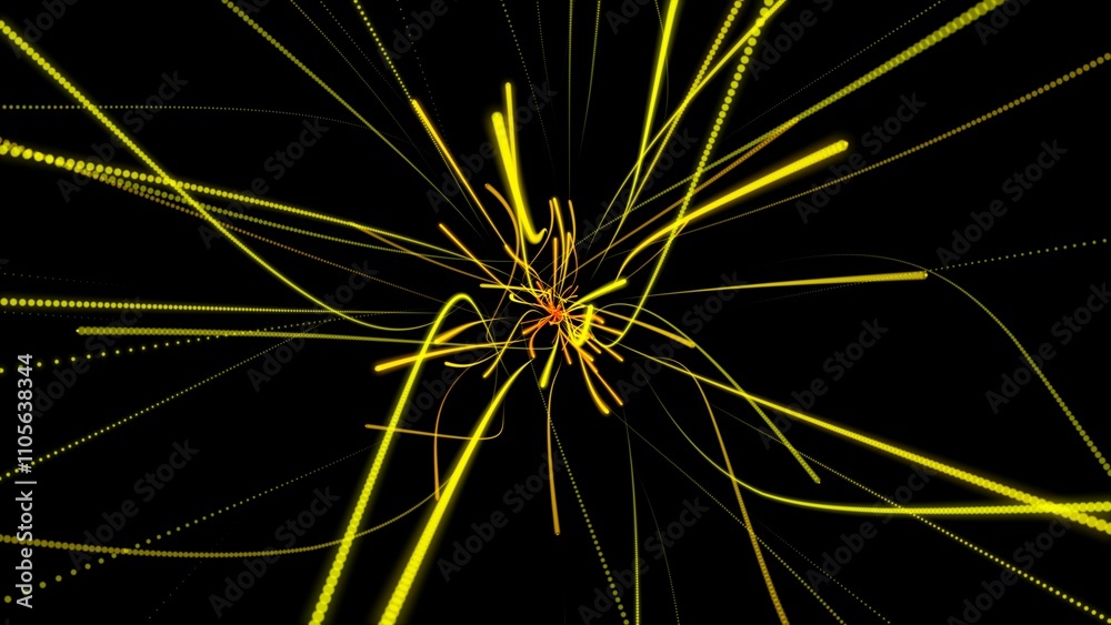Abstract light streaks in dark yellow hues, creating a dynamic and futuristic feel against a dark background. Abstract light streaks in dark yellow hues, creating a dynamic and futuristic feel against a dark background.