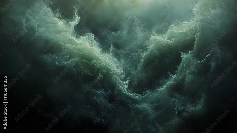 Abstract Green Swirling Cloudscape Digital Art Abstract Green Swirling Cloudscape Digital Art